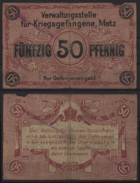 [18988] - KRIEGSGEFANGENENLAGERGELD POW camp money METZ (heute: Metz), Verwaltun