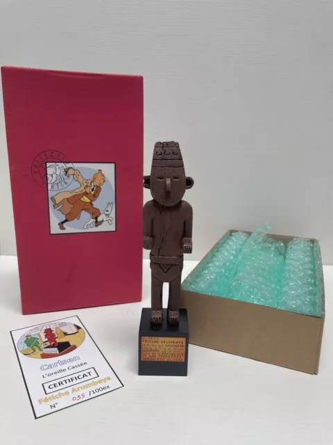 Figurine résine Fétiche Arumbaya Tintin et l'Oreille Cassée CARLSEN no Pixi