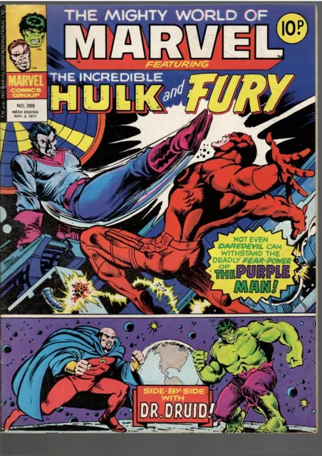 #266 1977 2 November The Mighty World of Marvel starring The Incredible Hulk