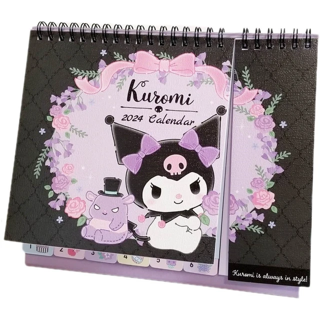 20242025 KUROMI DEVIL My Melody Desk Top Calendar Schedule Planner w