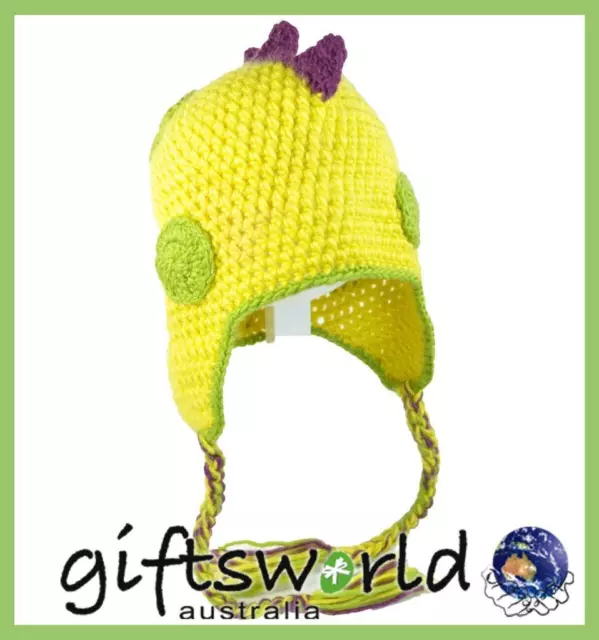 Dinosaur Character Hand Made Beanie Crochet Knit Hat Costume Fun Kids Children 2