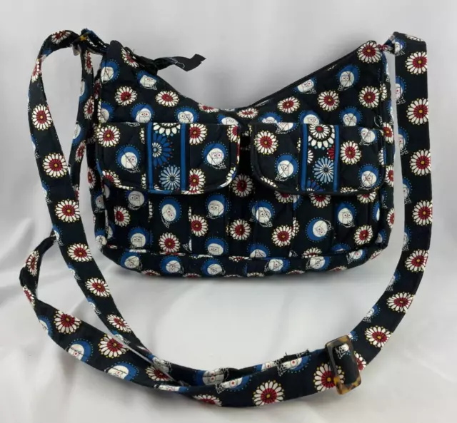 VERA BRADLEY Hobo Messenger Crossbody Shoulder Bag (NIGHT OWL)
