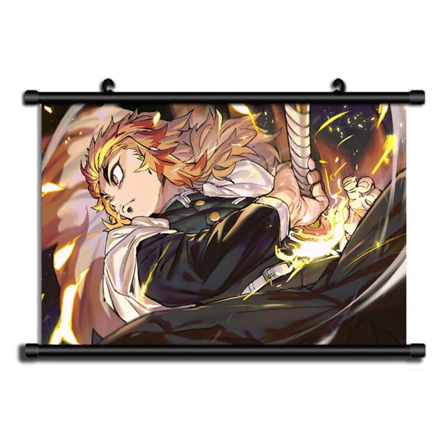POSTER ANIME KIMETSU no Yaiba Rengoku Kyoujurou Wall Scroll Art 41*56cm
