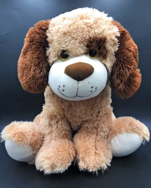 B M PUPPY DOG Plush Soft Comforter Toy With Glittery Eyes 15 High