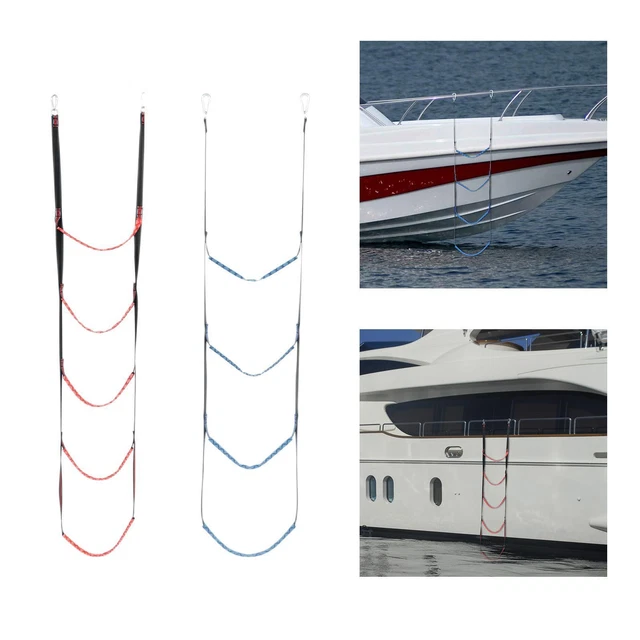 Scala Di Corda Pieghevole Per Barche - 3 Gradini, Portatile, Per Kayak, Gommoni, Canoe - Foto 2