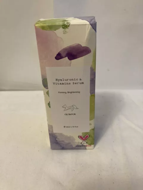 Glamfox Hyaluronic & Vitamins Serum Firming Brightening 1.76 fl oz / 50 ml BNIB