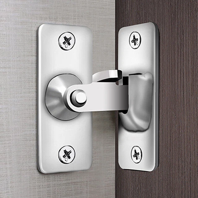 1PC 90 Degree Stainless Steel Door Latch Right Angle Sliding Bending Door Lock