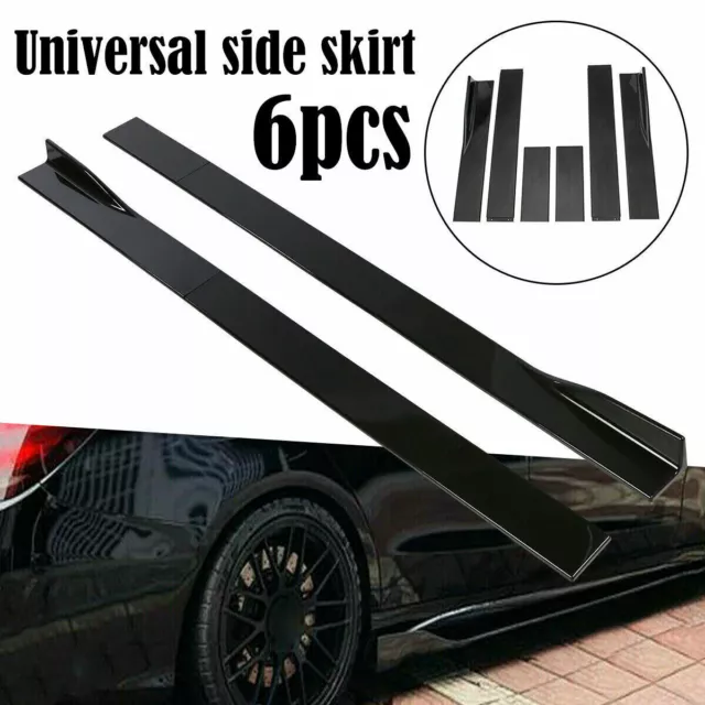 For VW Golf MK5 MK6 MK7 for GTI 2.2M Gloss Black Side Skirt Spoiler Splitter AU