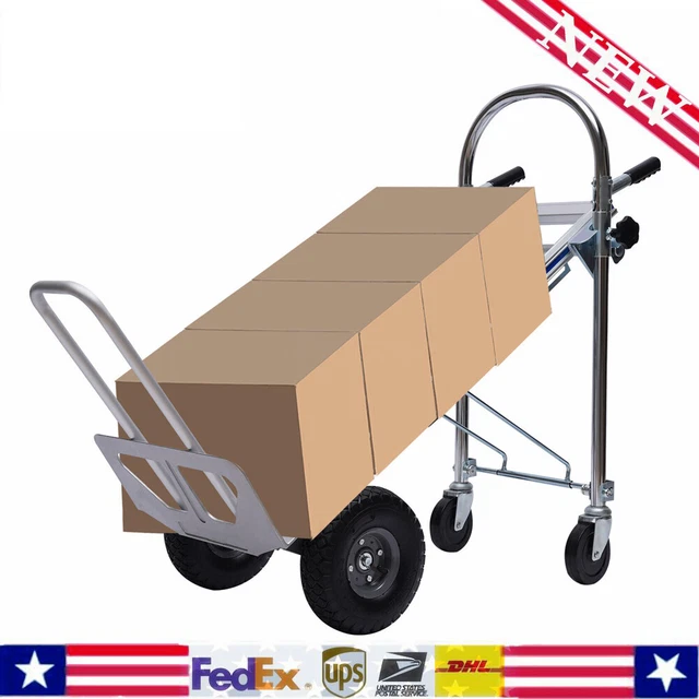 Heavy Duty Aluminum Hand Truck Convertible Folding Dolly Cart Stair Climber Cart