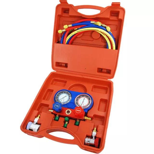 Pro Air Conditioning AC Diagnostic A/C Manifold Gauge Tool Kit Refrigeration Set