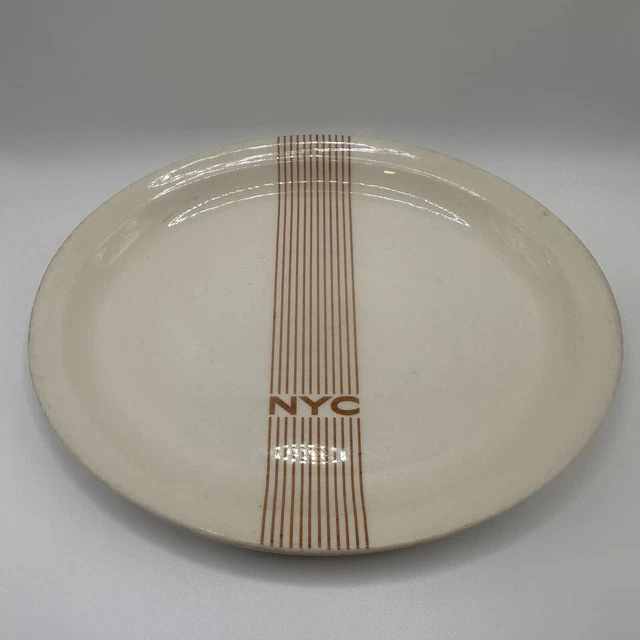 Vintage Original Nyc Railroad Dinnerware Oval Plate  Syracuse China