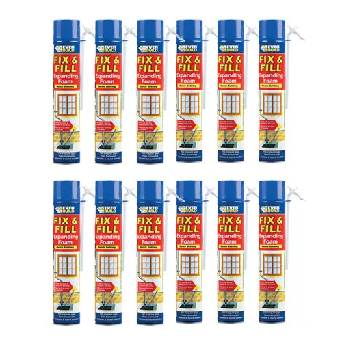 Everbuild Expanding Foam Polyurethane Professional 750ml Multi Pack Size VAT REC