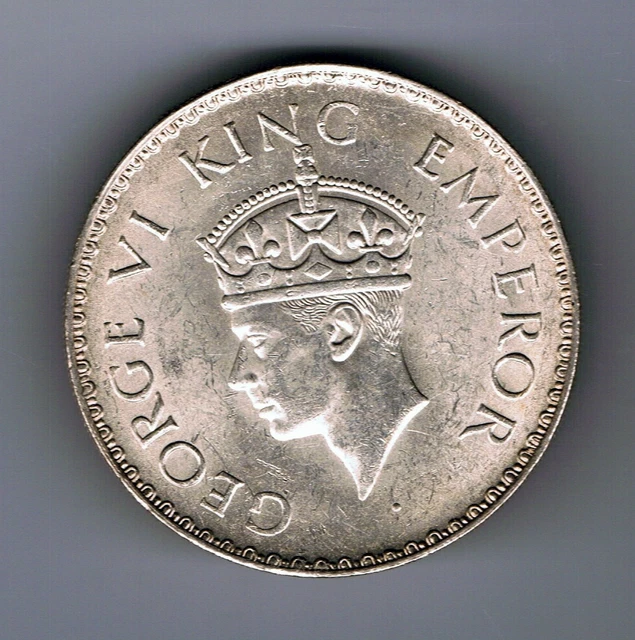 1940 India One 1 Rupee silver coin : 11.7g