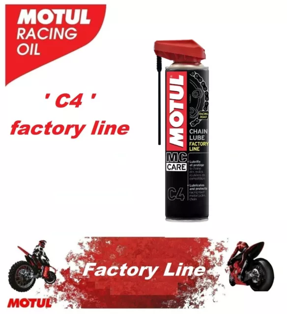 GRASSO SPRAY PER CATENA MOTO MOTUL C4 CHAIN LUBE FACTORY LINE RACING ROAD 400ml