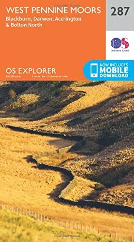 OS Explorer Map 287 West Pennine Moors - Blackburn Darwen ... by Ordnance Survey