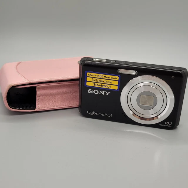 Sony Cybershot DSC-W180 10.1MP Compact Digital Camera Black Tested