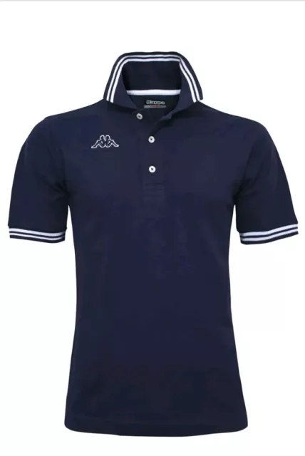 Polo Kappa blu mezza manica tg L uomo maglia t shirt abbigliamento sportivo