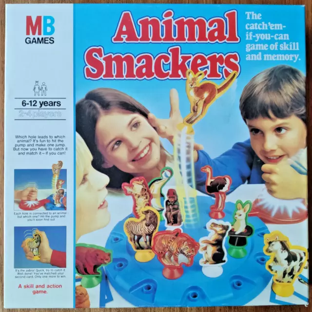 Vintage 1984 ANIMAL SMACKERS Brettspiel komplett von MB Games