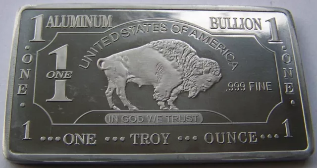 1 Oz Unze 999 Aluminum USA  American Buffalo  Büffel