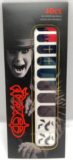 Calcomanías para uñas Ozzy Osbourne 40 quilates autoadhesivas Rock Roll belleza HARD2FIND