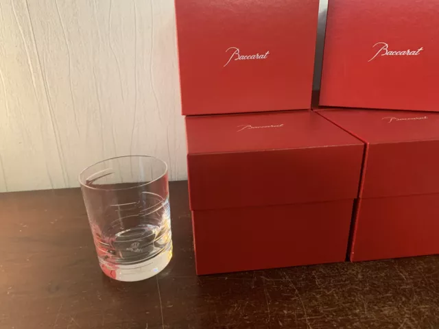 6 Arik Lévy Crystal Baccarat Whisky Glasses (Price per Piece)