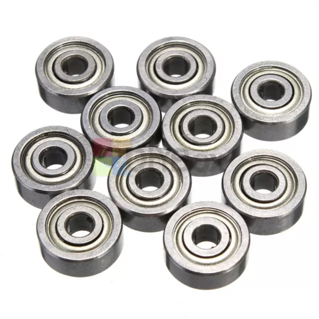 50PCS 623ZZ 3x10x4mm Bearing Miniature Ball Shielded Radial Bearings Silver