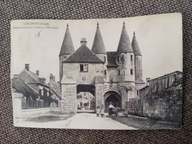 Cpa Longpont Porte Fortifié De L Abbaye