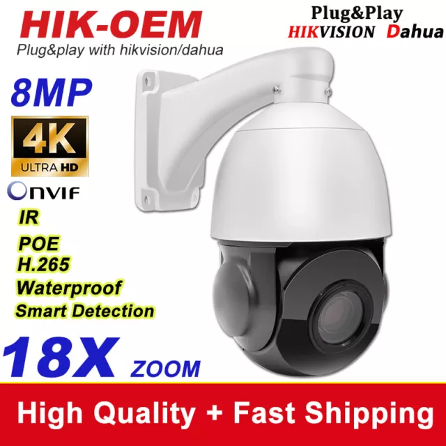 HIKVISION COMPATIBLE 25X Zoom 360 4K 8MP POE PTZ Security IP Camera Outdoor  CCTV $369.55 - PicClick AU