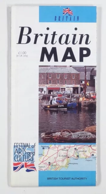 1993 British Tourist Authority  MAP OF BRITAIN tourist information ROAD MAP