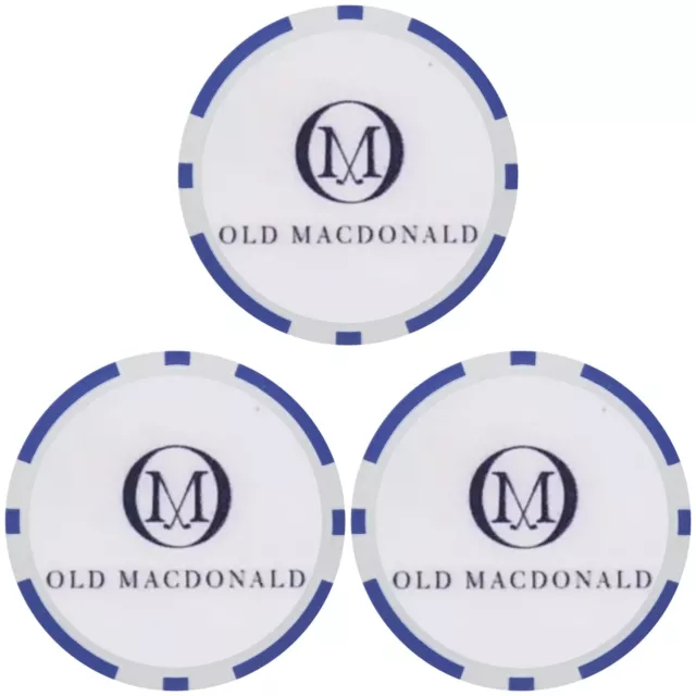 (3) Old MacDonald Golf Course: Bandon DunesResort- Poker Chip Golf Ball Marker