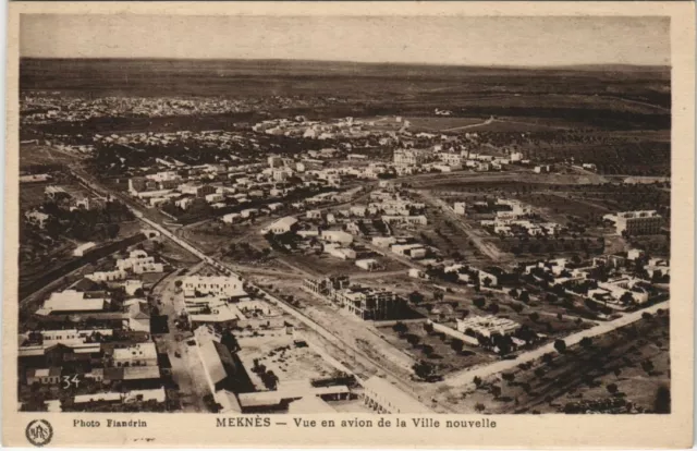 CPA AK MAROC MEKNES Vue en avion de la Ville nouvelle Flandrin (38043)