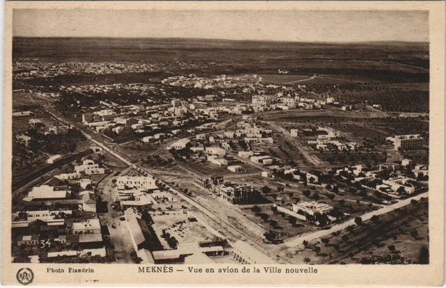 CPA AK MOROCCO MEKNES Airplane View of the New Flanders City (38043)