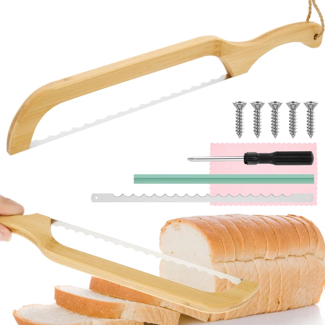 BAGEL SOURDOUG SLICING Tools Set Bread Toast Serrated Bow Cutter Saw