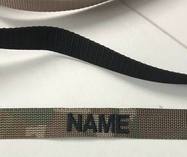 3 x Name Tapes Choose Colour Army, Military Badge, Blood MTP Combat Embroidered