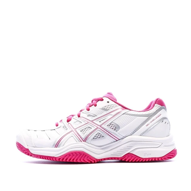 Chaussures de tennis blanc/rose femme Asics Gel Challenger 9 Clay