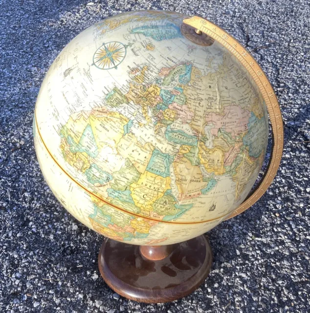 Vintage Replogle Globes 12 Globe World Classic Series Raised Relief