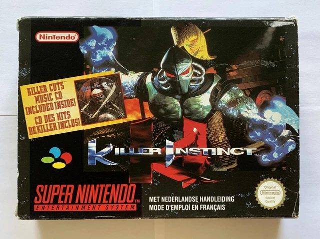 Jeu Super Nintendo Killer Instinct avec boîte, notice, CD sous blister