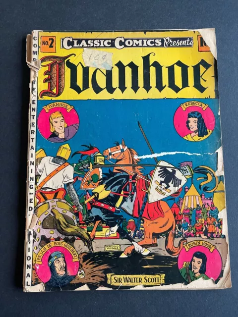 Classics IIlustrated #2 - Ivanhoe, 1st Printing (Classics, 1941) Fair