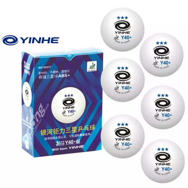 12 x Premium YInhe 3-Star New Poly /Plastic Table Tennis Balls XUSHAOFA