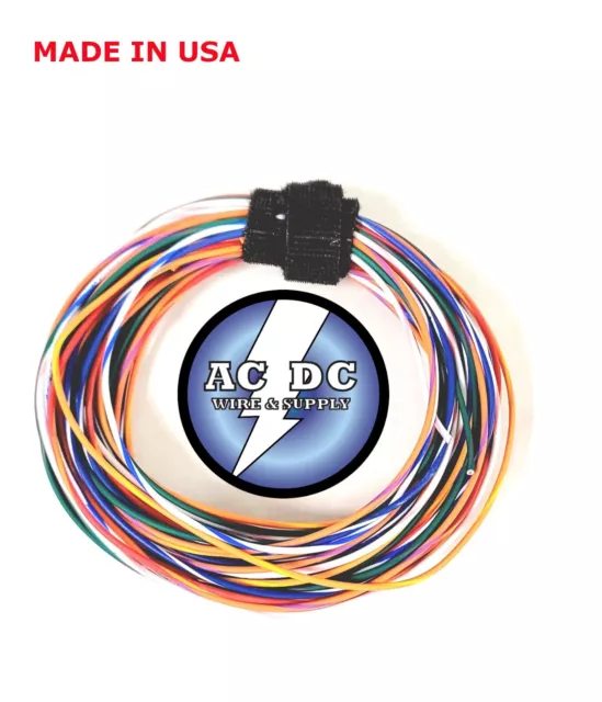 22 Awg Txl High Temp Automotive Wire 8 Striped Colors 25 Ft Each (D)