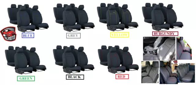 Juego completo de fundas de asiento de cuero ecológico a medida para Land Rover Freelander Mk1 1997-2006 5p