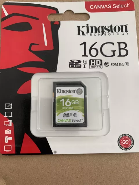 16GB Kingston Canvas Select SDHC Speicherkarte