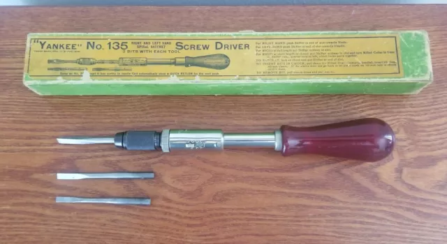 Vintage Yankee No 135 Ratcheting Screwdriver North Bros Mfg Co. W/ ORIGINAL BOX! Vintage Yankee No 135 Ratcheting Screwdriver North Bros Mfg Co. W/ ORIGINAL BOX!