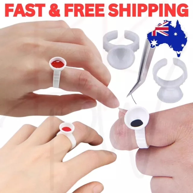 TATTOO Ink Cup Ring S/L Plastic Cups Pots pigment Cosmetic microblading glue