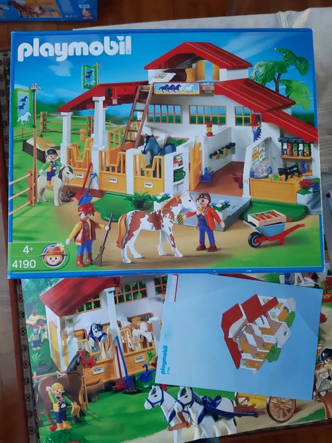 PLAYMOBIL 4190 CENTRE équestre COMPLET avec sa boite et sa notice de  montage. EUR 37,00 - PicClick FR