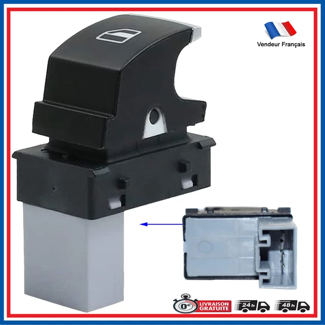 Interrupteur De Lève-vitre Avant Droit Arrière Pour Skoda Fabia II, Superb II, Roomster - 5J0959855