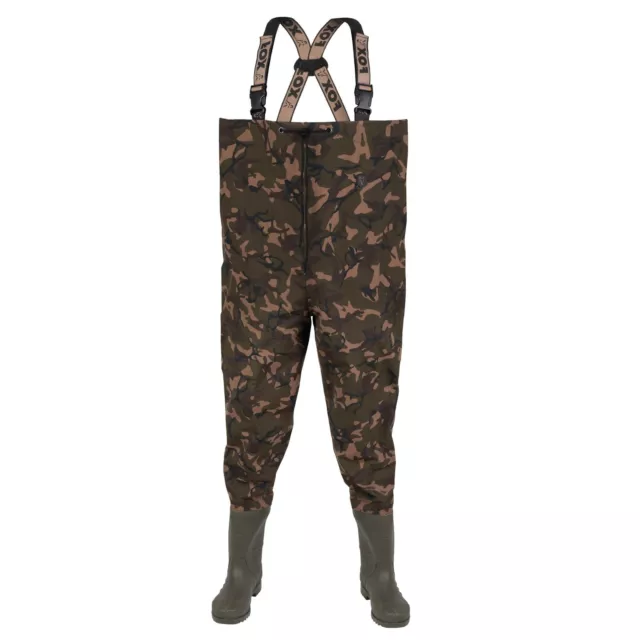 Fox Lightweight Camo Waders I Wathose mit Stiefel I Angelbekleidung I Angelhose