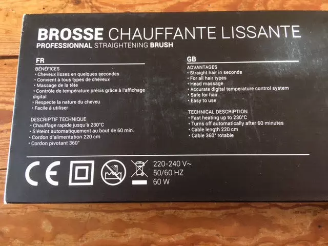 brosse lissante chauffante ELIPRO 2