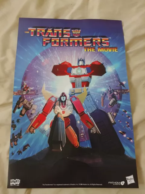 Transformers The Movie 1986 Poster 18x12 Fathom Events Promo Rare