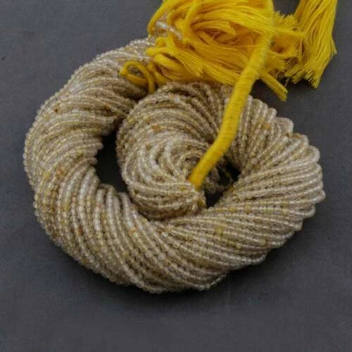 Doré Rutile Quartz Rondelle Facettes 2mm Naturel Perles 12 " Pouce 5 Brin